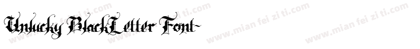 Unlucky BlackLetter Font字体转换